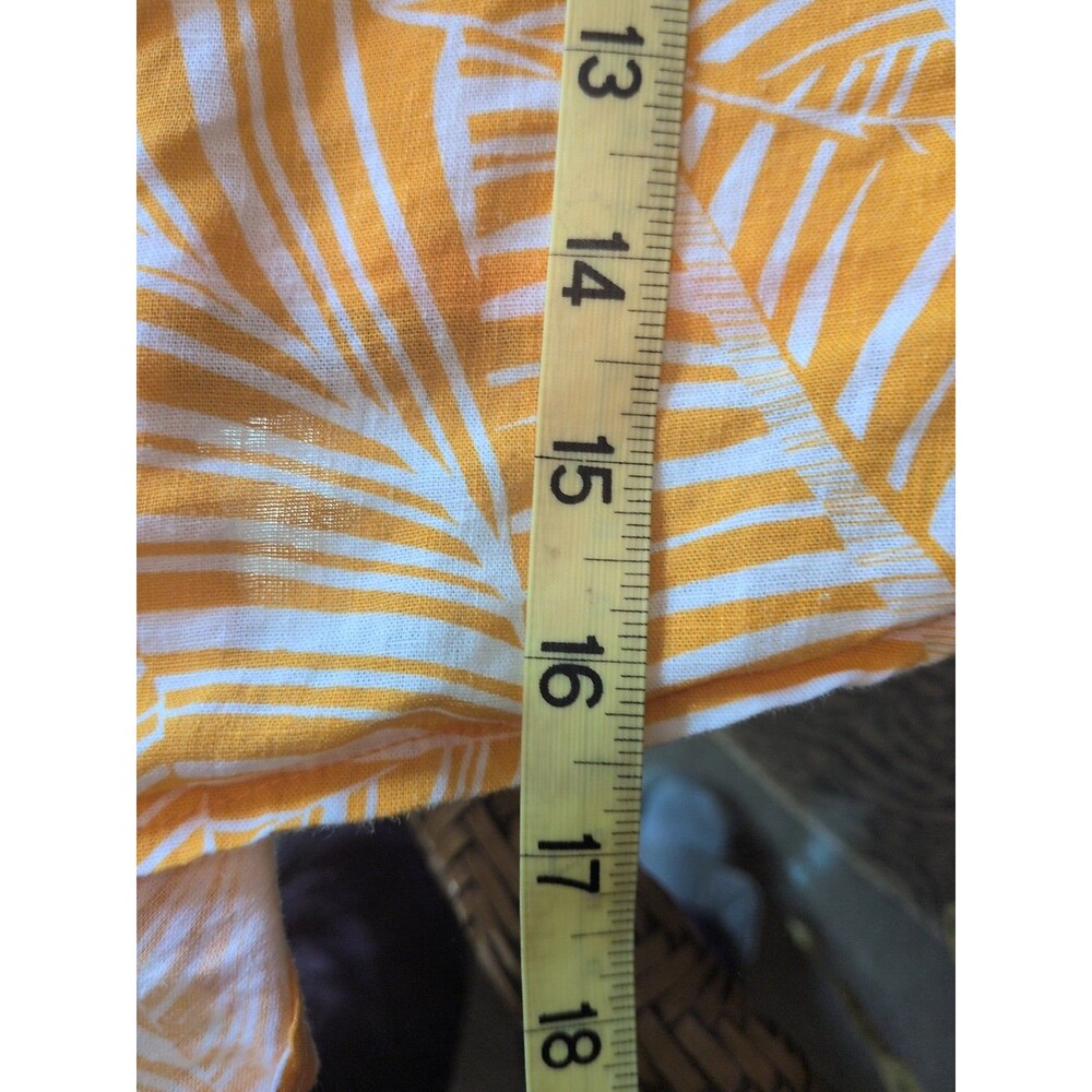 Shade & Shore Crop Top Tie Front Palm Gold. Tie Under Bust Or Waist - Picture 9 of 10